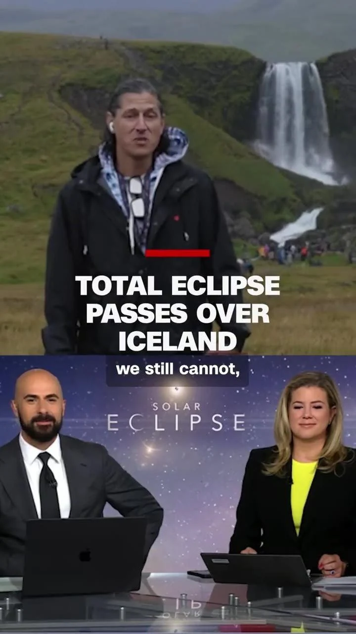 Broadcast coverage of Iceland Eclipse